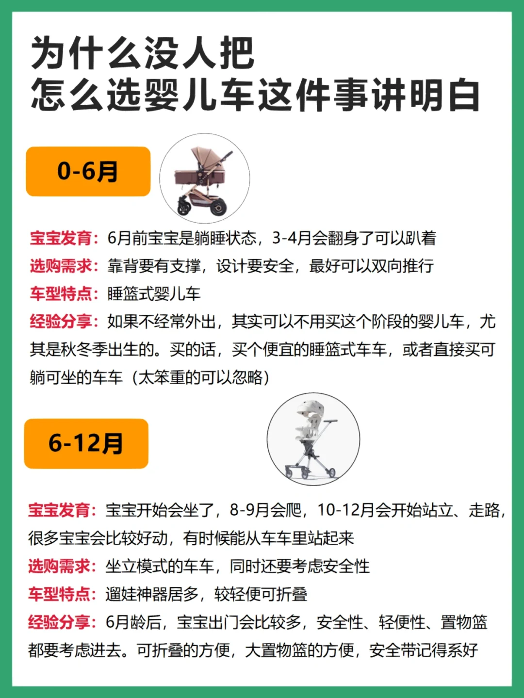 为什么没人把0-3岁怎么选婴儿车讲明白❓❓