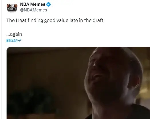 NBAMemes称赞：热火又一次在选秀末轮发现了很好的价值。#热火夏季联赛冠军#