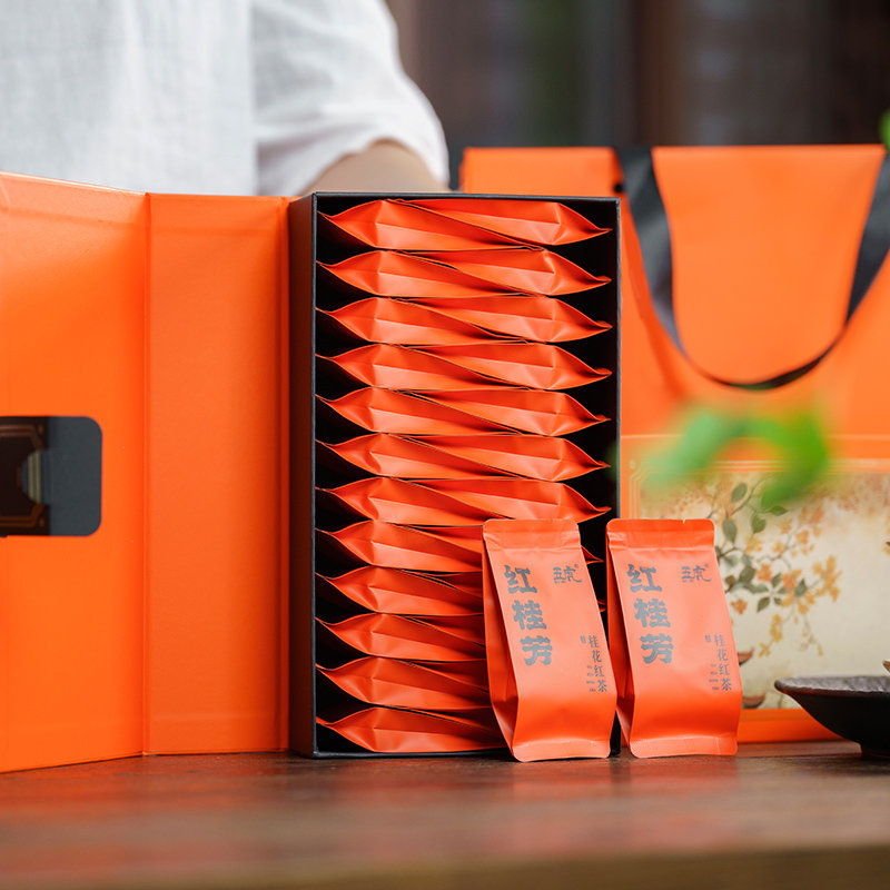 茶叶 桂花红茶 茶叶礼盒 年货礼盒 新年礼盒 红桂坊 茶饮 五虎 120克（买一