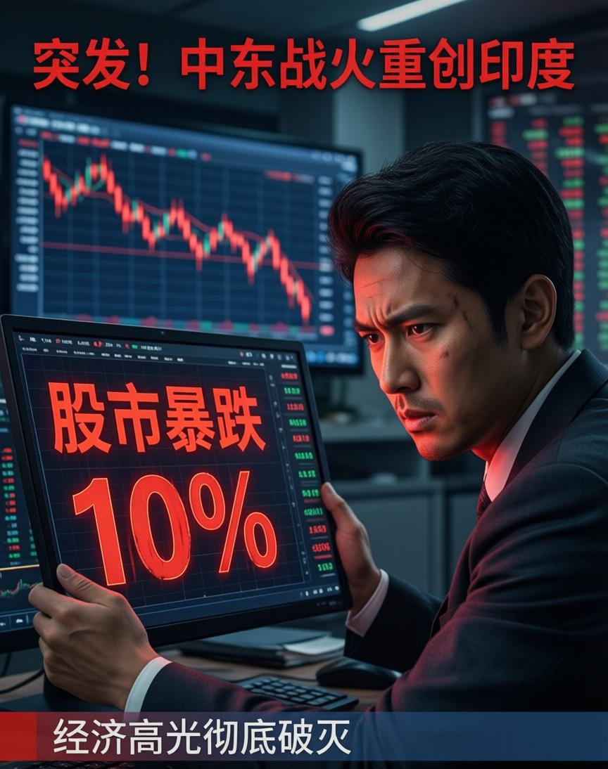 突发！中东战火重创印度，股市暴跌10%，经济高光彻底破灭

据俄罗斯《独立报》3