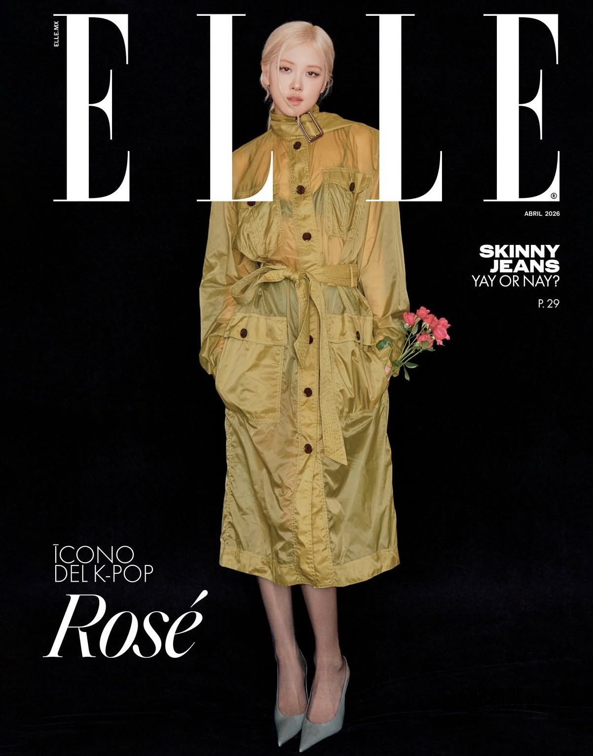 Rosé 朴彩英｜EllE Mexico杂志封面SaintLaurent 