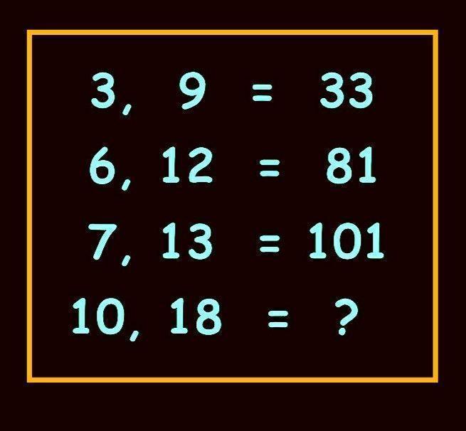 这里藏着一组暗藏玄机的等式：“3, 9 = 33”“6, 12 = 81”“7,