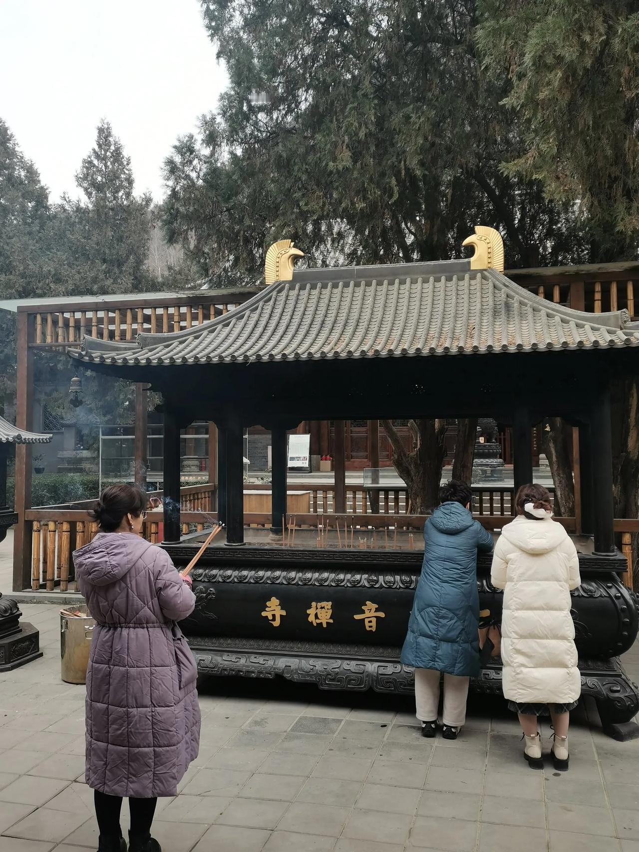 大寒时节，终南山古观音禅寺，游人不多，环境清幽。自从这个千年银杏树成为网红树后，