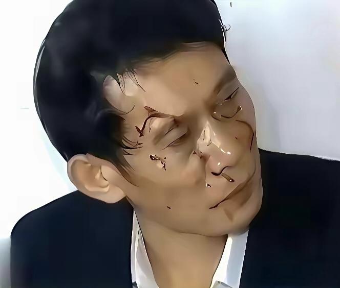 分房睡的老公拒绝想亲热的老婆后，被其抓成花猫脸。

结婚多年夫妻分房睡觉，感情早