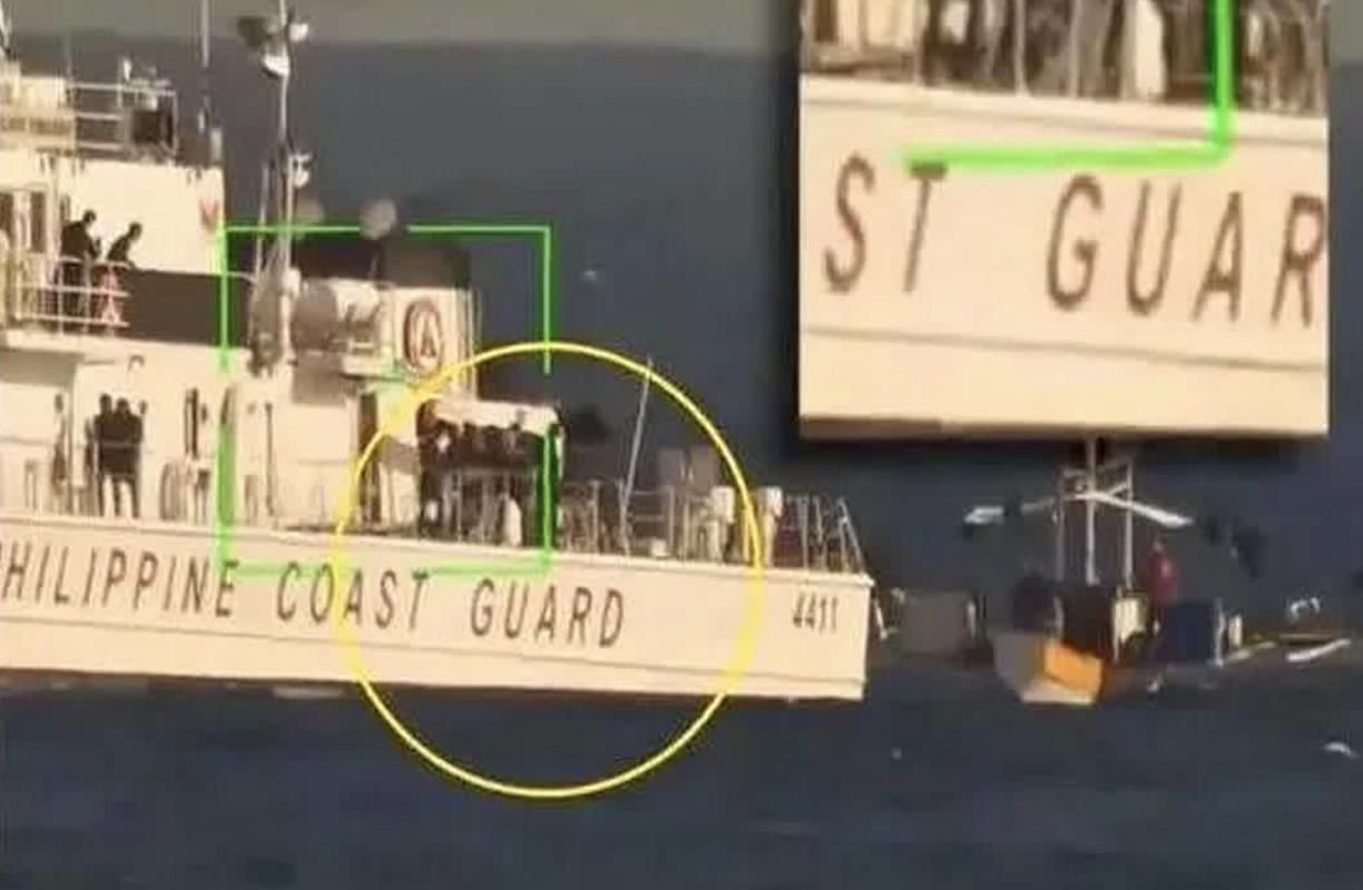 就在4月21日，仁爱礁那艘赖了快30年的菲律宾破军舰上，有人当场烧垃圾、直接往南