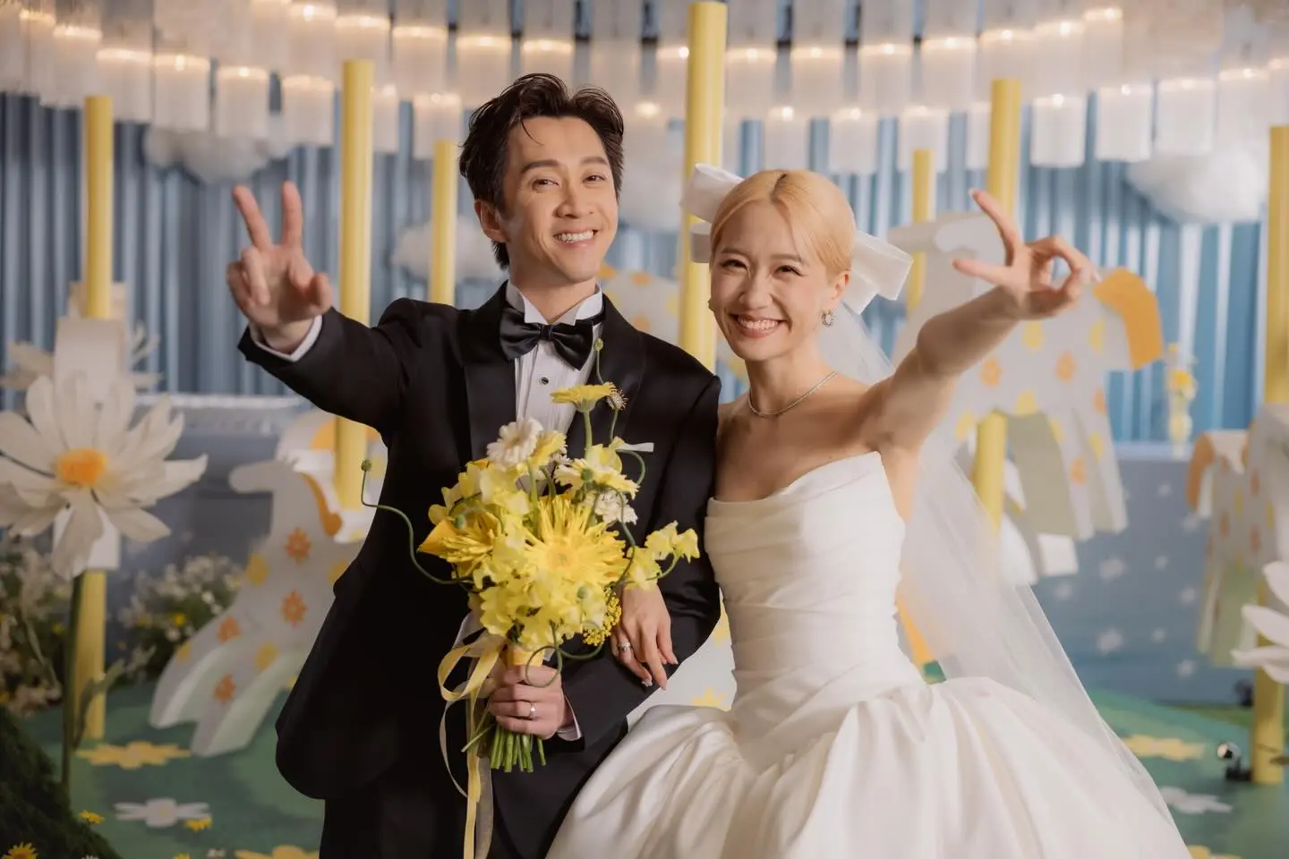 陈汉典lulu婚礼现场照。