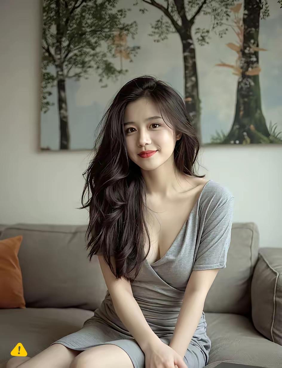 温柔甜美的居家自拍，自然光线下更显白皙肌肤