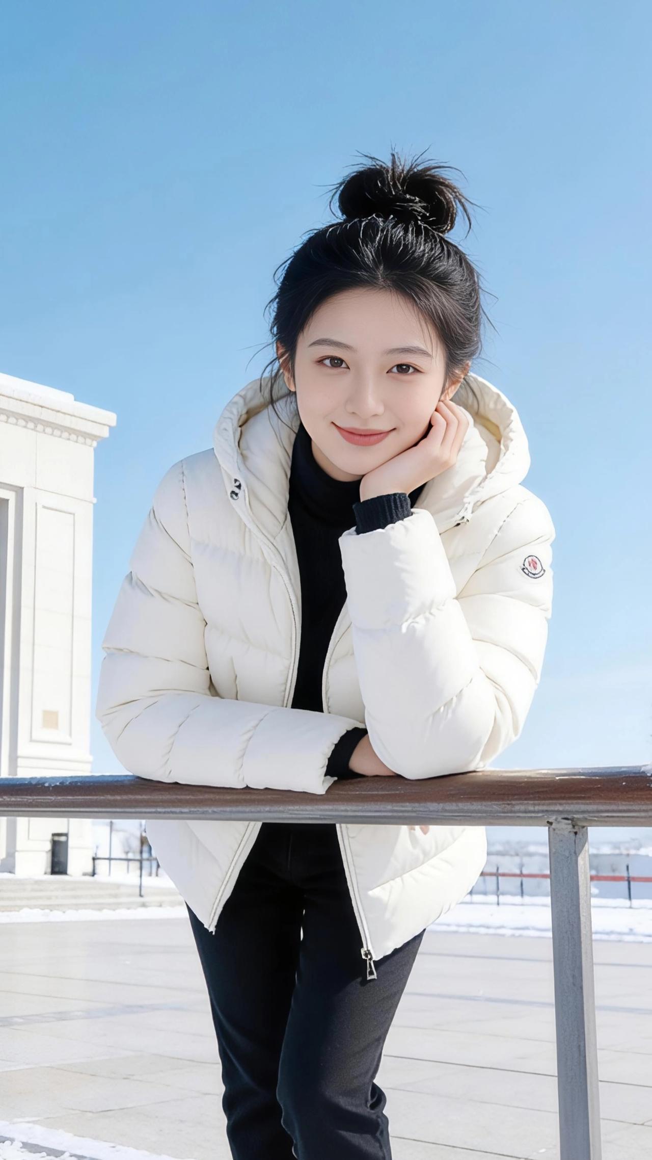 雪日晴风
 
冬日的风掠过雪原，天是洗练过的蓝，清透得像一块刚融的冰玉。
 
我