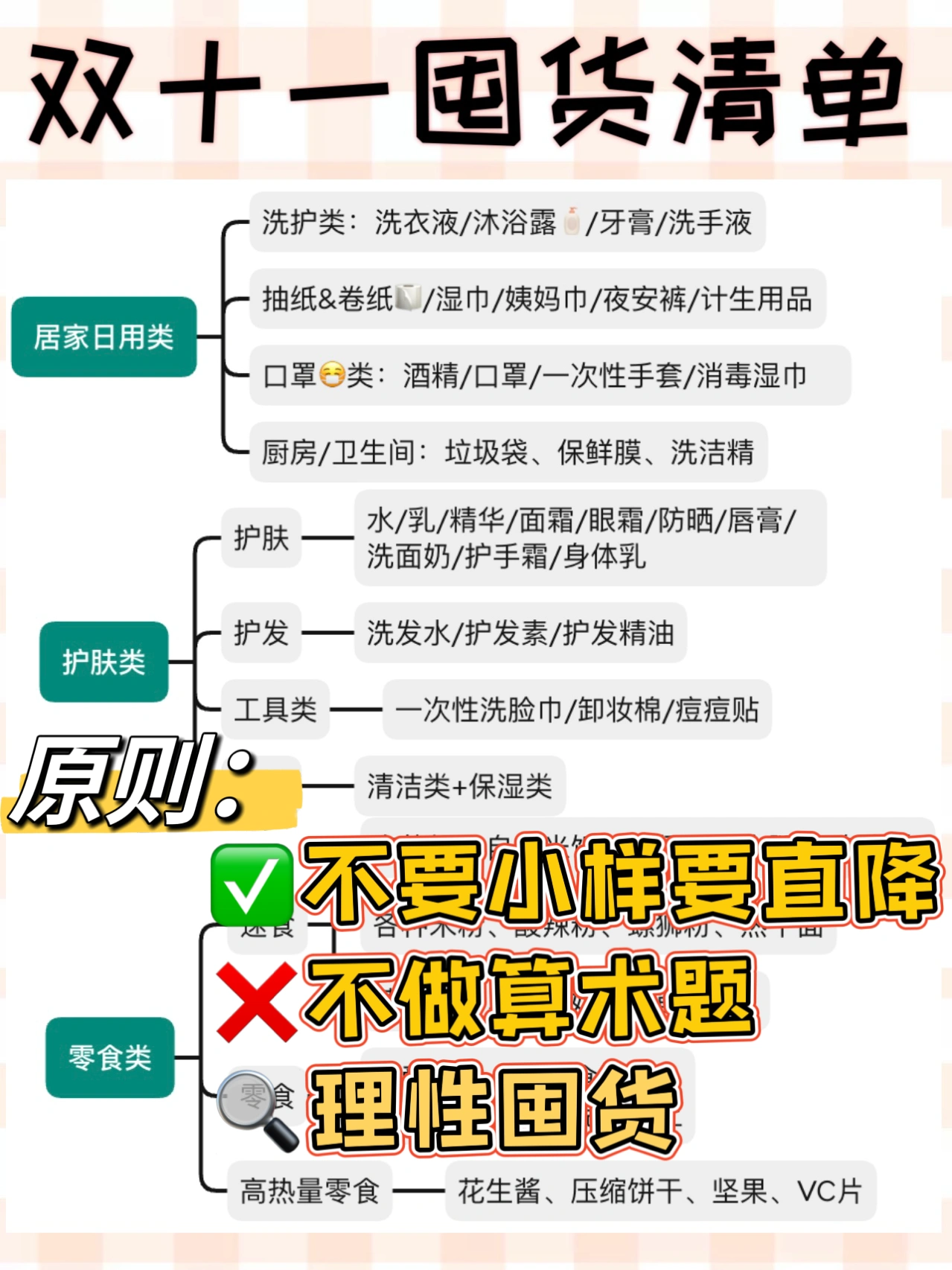 双十一不知道囤什么❓|🧾对照清单查漏补缺