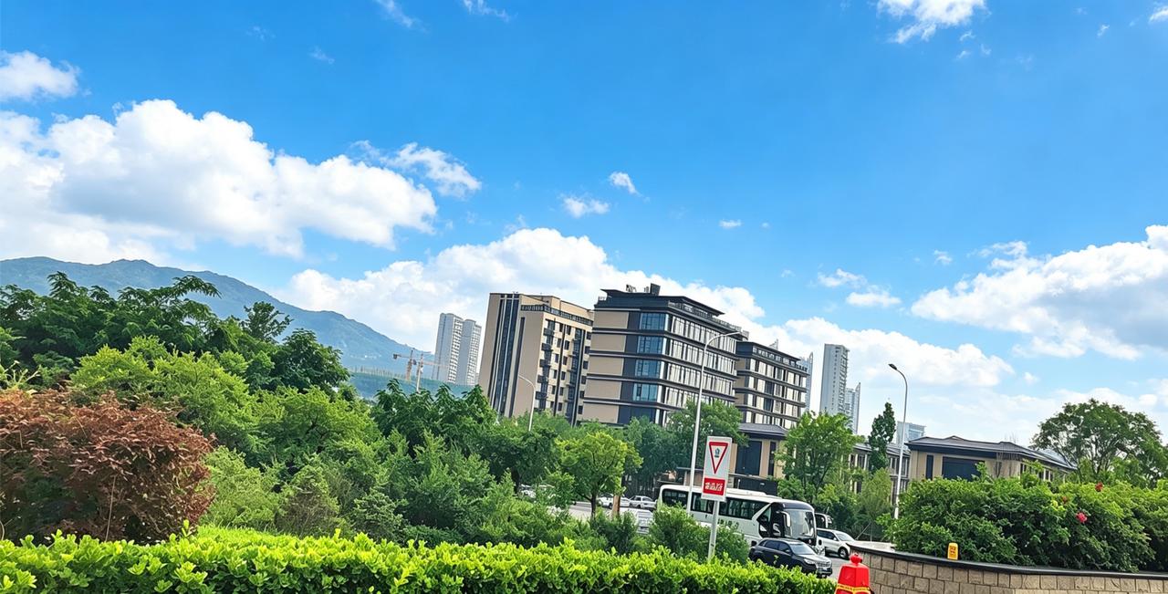 这便是我心中理想的城市，天空湛蓝、白云悠悠，地上绿草如毡，处处绽放着娇艳的鲜花。