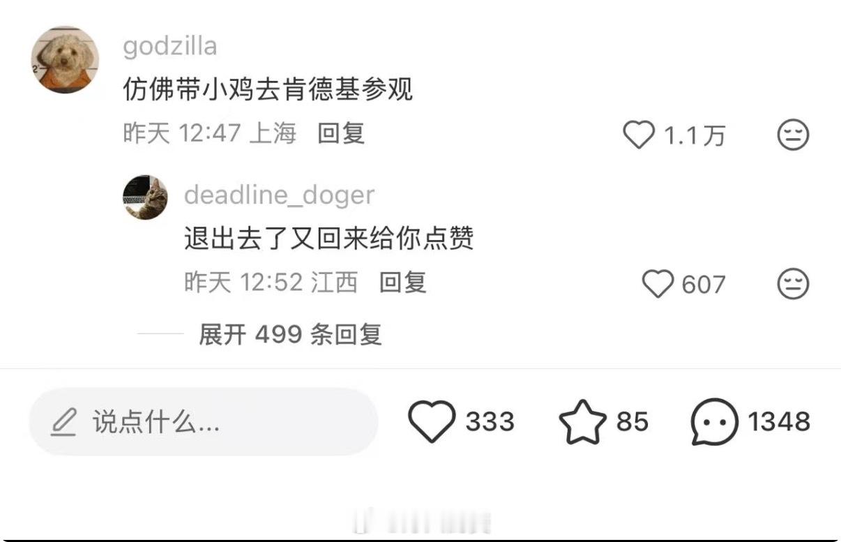 一个网友想带着16岁的孩子参观字节跳动。底下评论：仿佛带着小鸡参观肯德基…