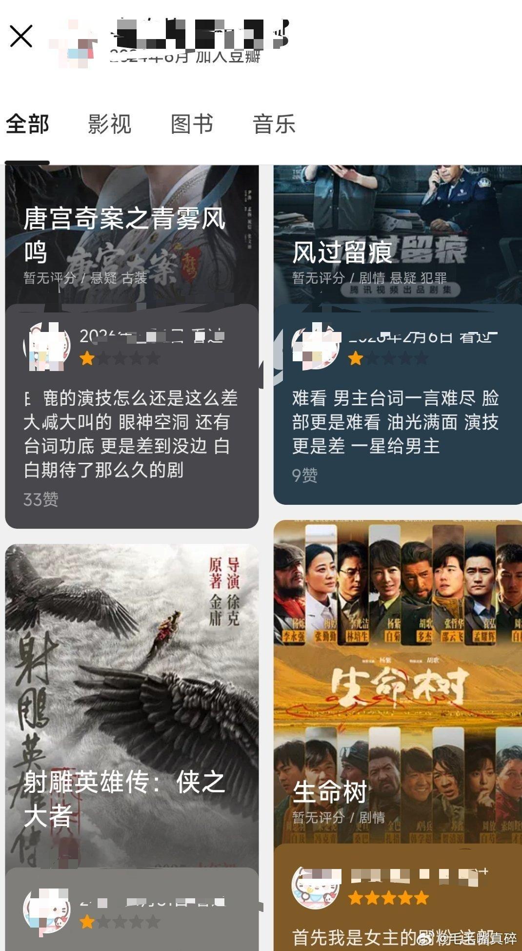 我笑死了我在看唐宫奇案的豆瓣评价发现了这个名字叫喜欢迪丽热巴和赵丽颖