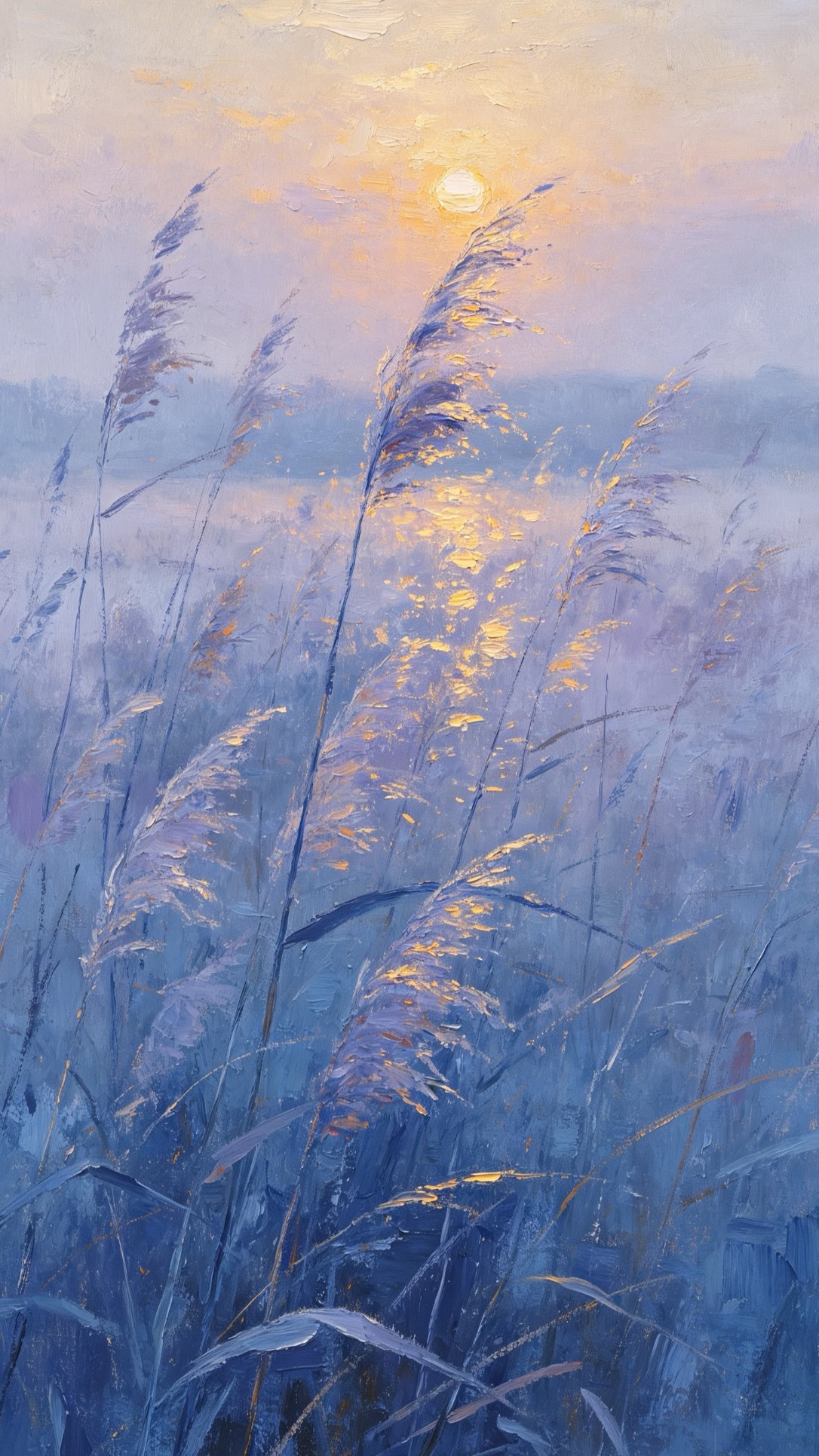 一场蓝紫色的黄昏 