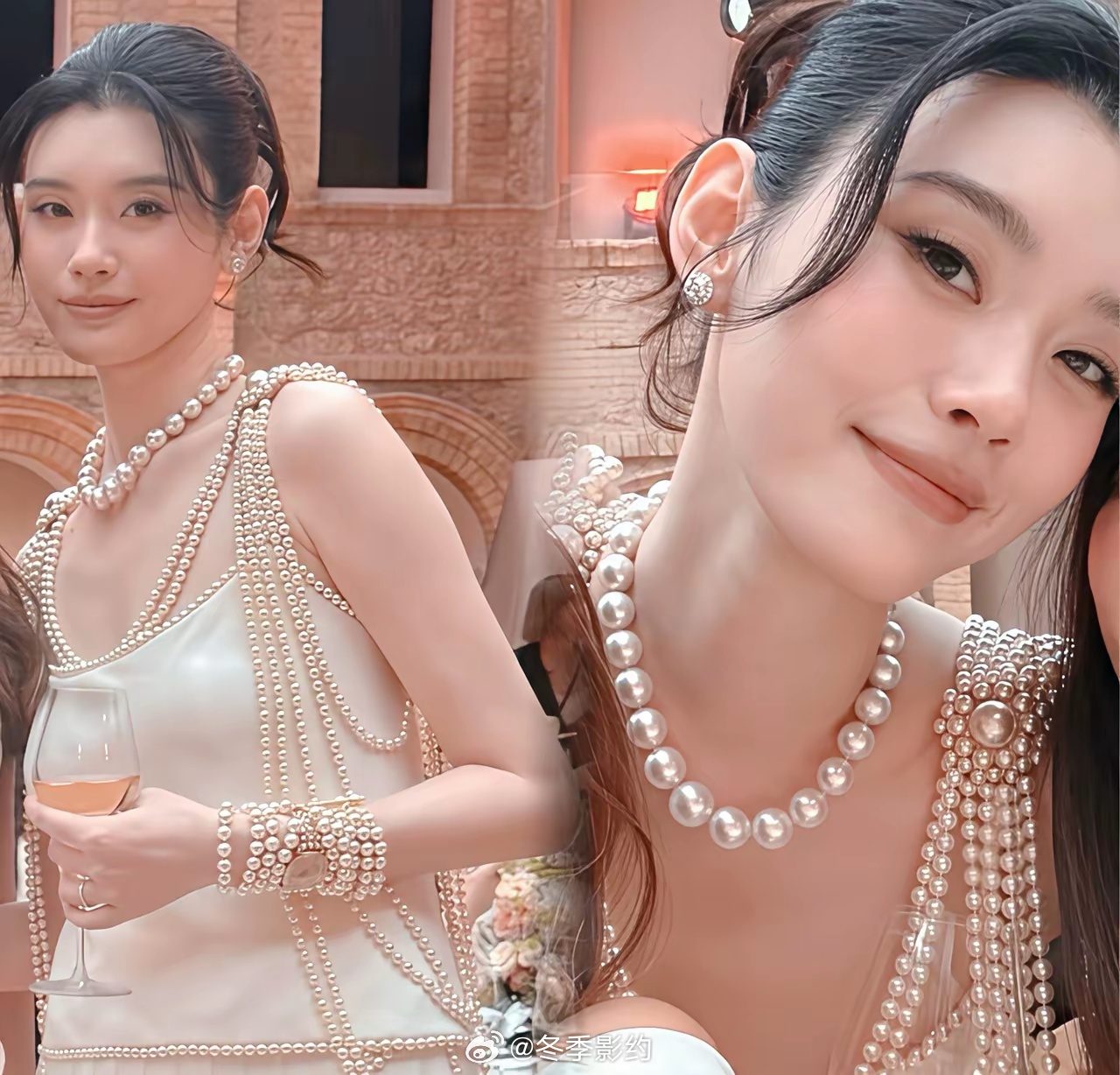 奚梦瑶脖子上的珍珠项链我给一卖珍珠的朋友看他看了后大为震惊，直呼这个项链太完美了