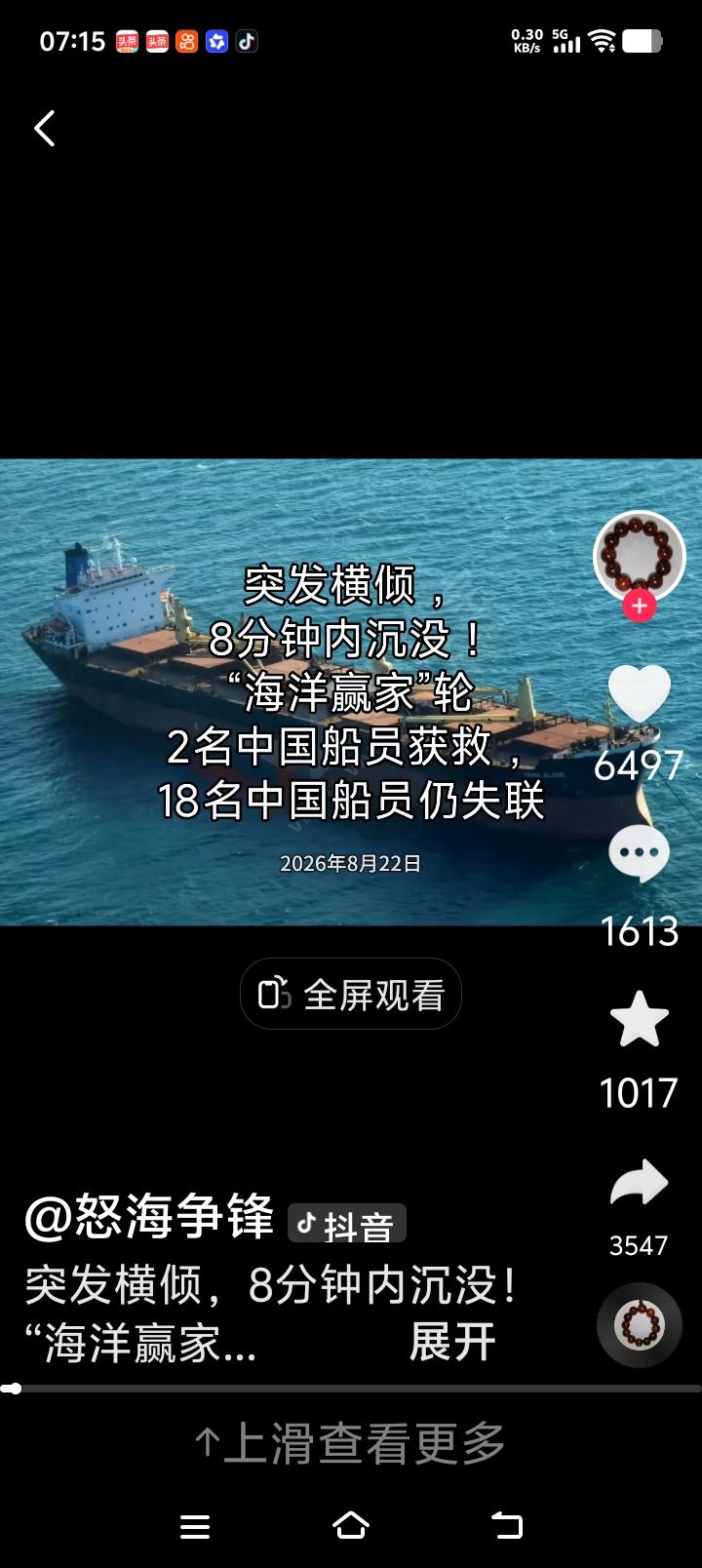 印度洋沉船让人心里堵得慌，好好的船怎么就沉了？

第一感觉是不是谁下了黑手？后来