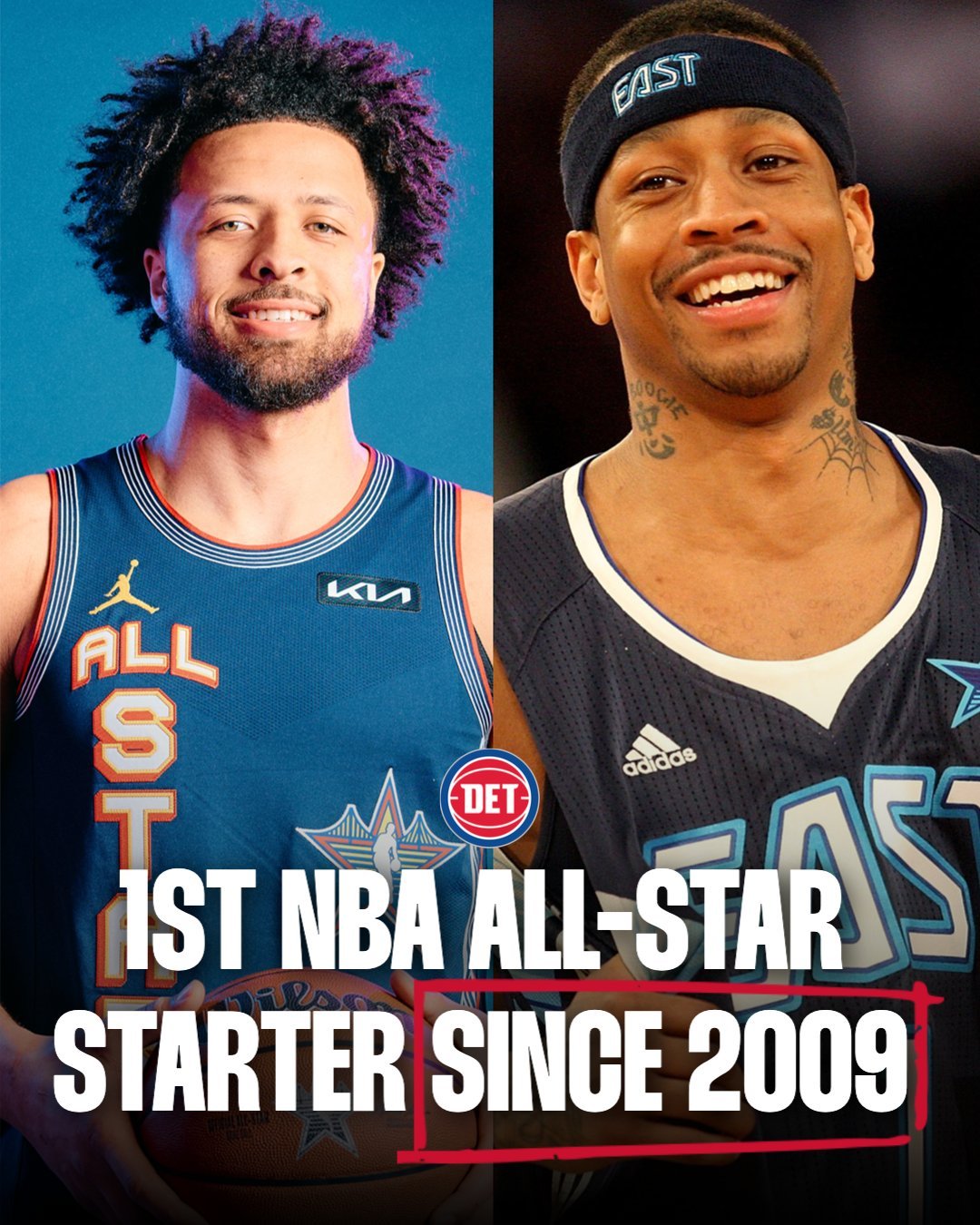 坎宁安是2009年的艾弗森后首位在全明星首发的活塞球员nba