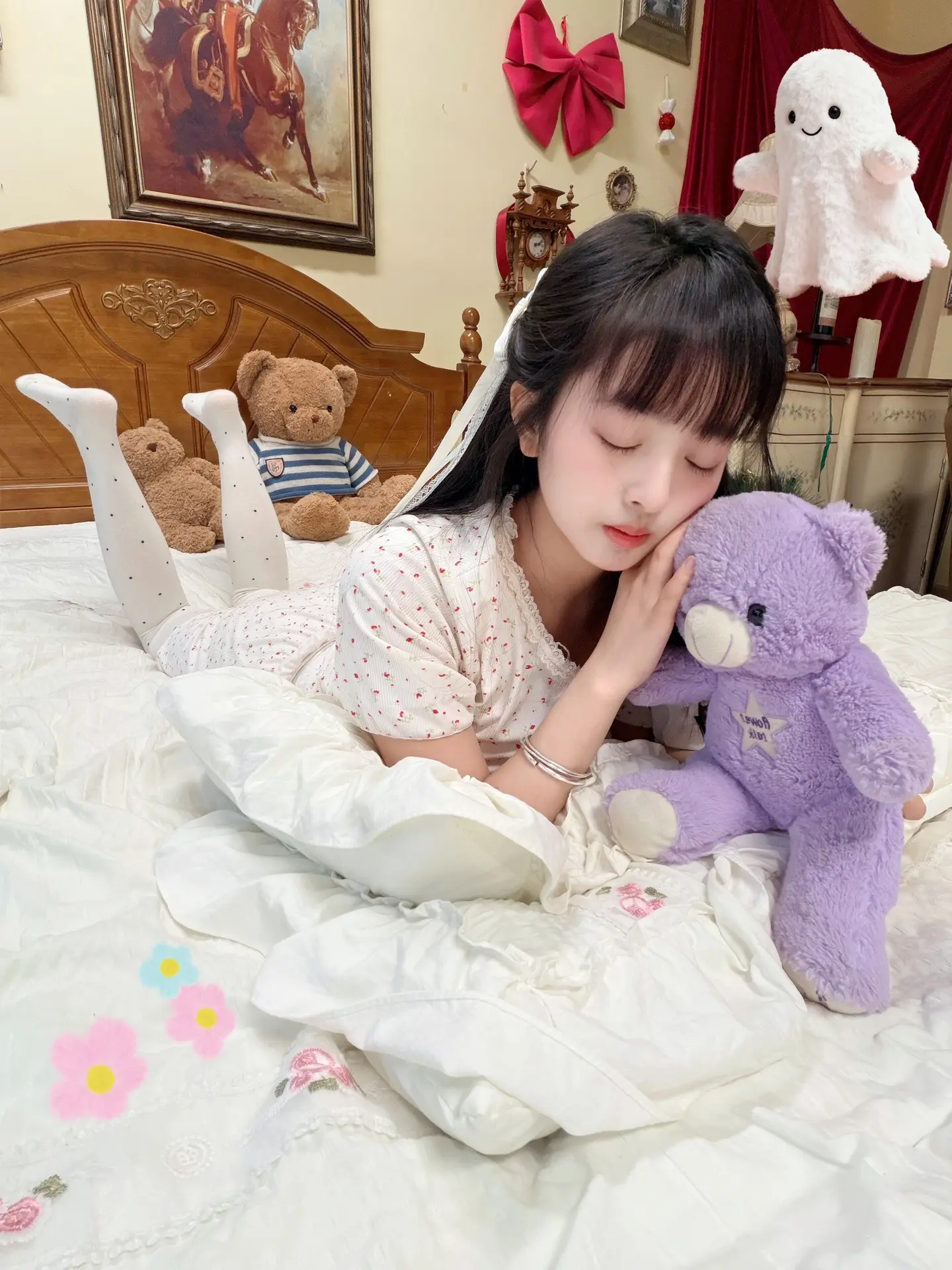 ૮ ˃̵ ֊ ˂̵  ა。小狗小狗软乎乎 睡觉睡觉咕噜噜૮˶•  •˶ა