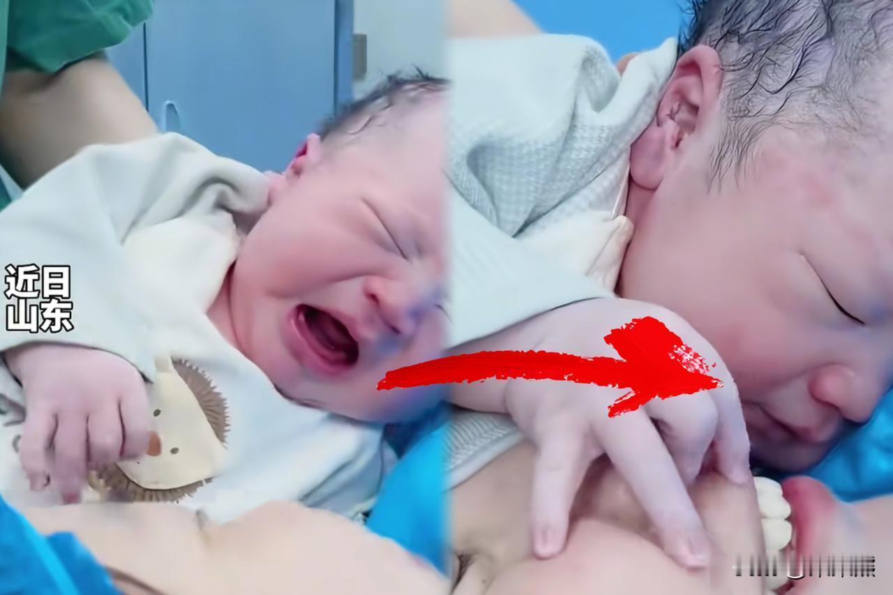 我跟你说个事儿，你听了别不信。
原本哭的撕心裂肺的婴儿，在接触到妈妈时瞬间安静下