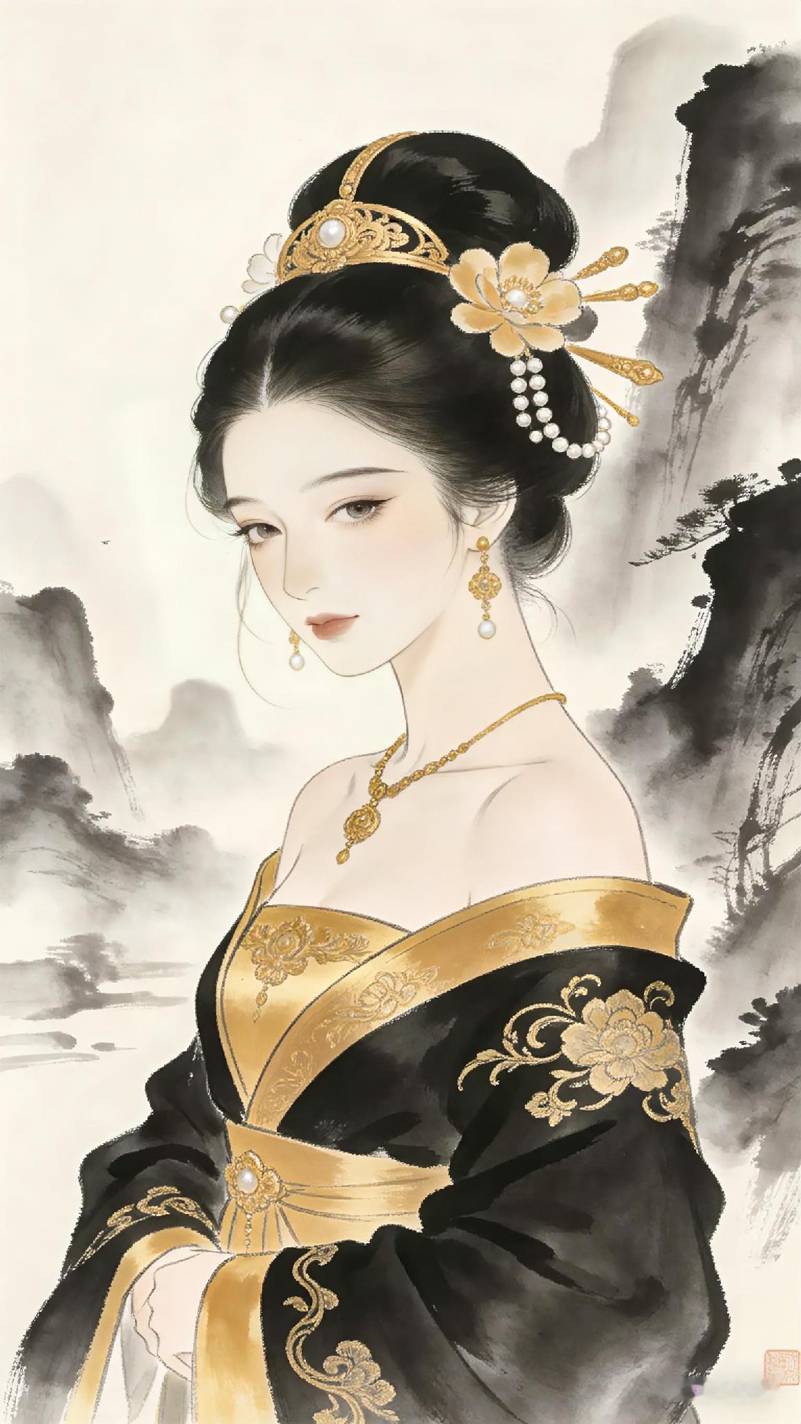 古风水墨绘画风格，古典美女活灵活现。

水墨风ai绘画 
古风ai画 
AI中式