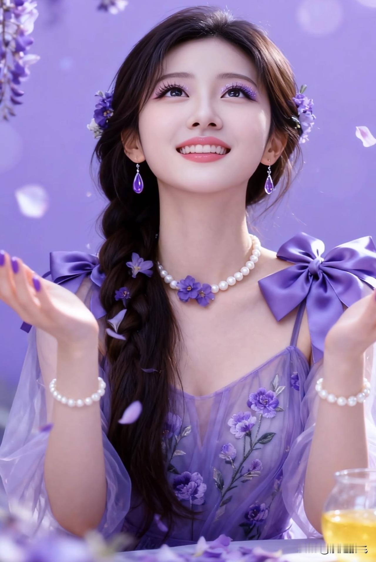 梦幻紫色花海，甜美少女心爆棚！🌸💖紫色小花海 花海少女感 紫色花海氛围照 花