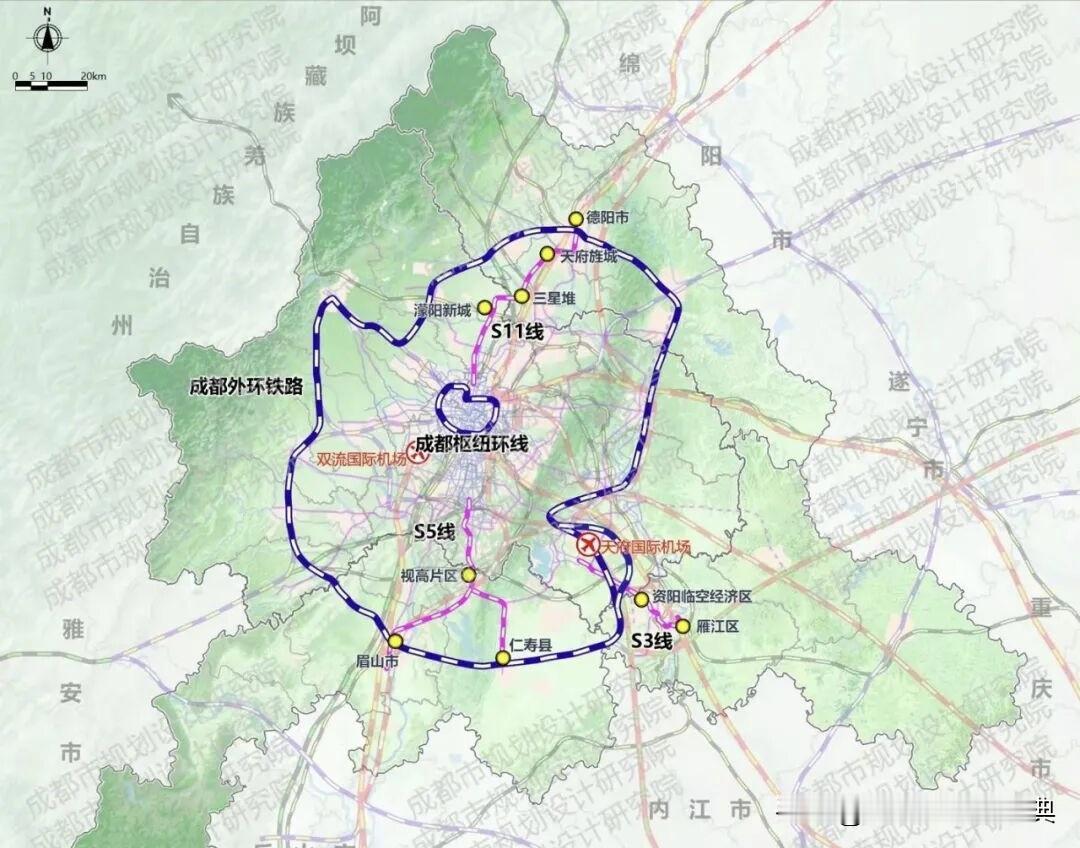 确实如此，成都外环铁路不仅仅利好成都。
 
成都外环铁路是成渝地区双城经济圈多层