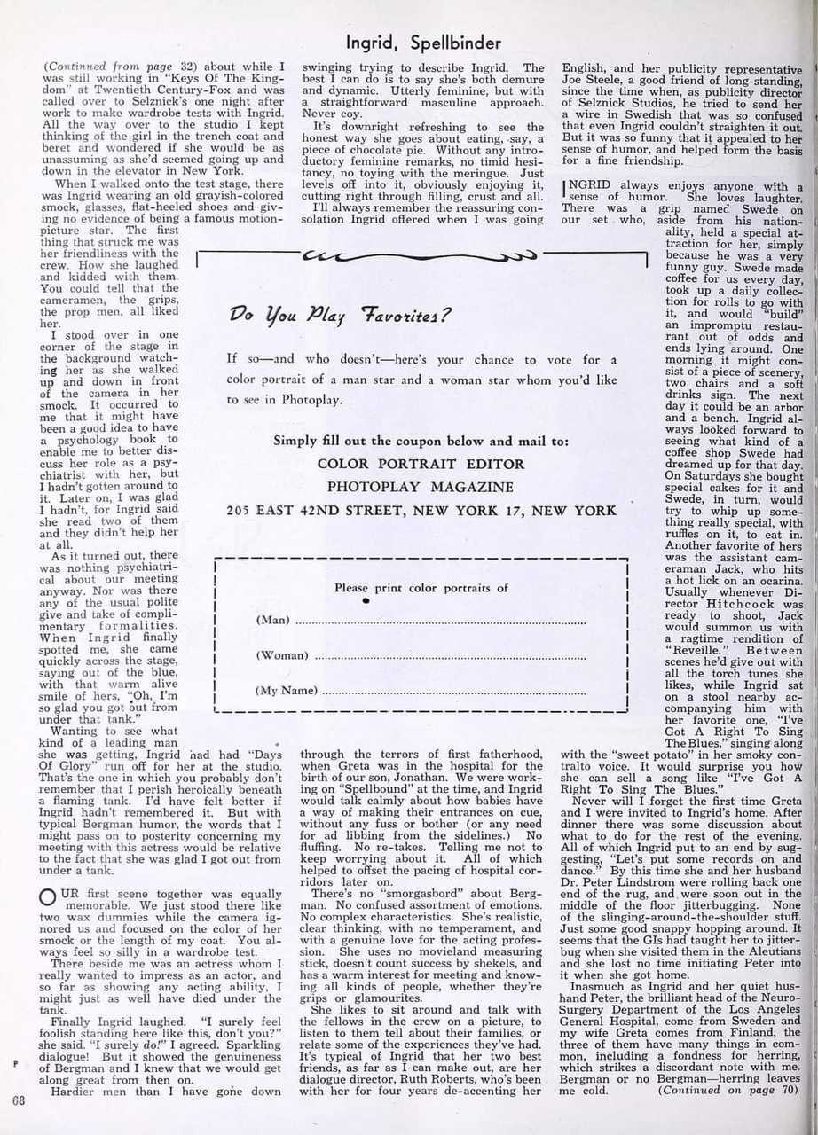 【来自投稿】1945年电影《爱德华大夫》上映后，美国杂志刊登了一篇男主角格里高利