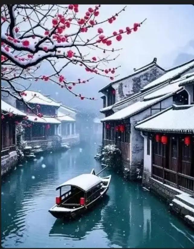 《七律·初雪3》
作者：转转看到




云幕低垂风卷尘，
破暝琼屑落纷纷。
远