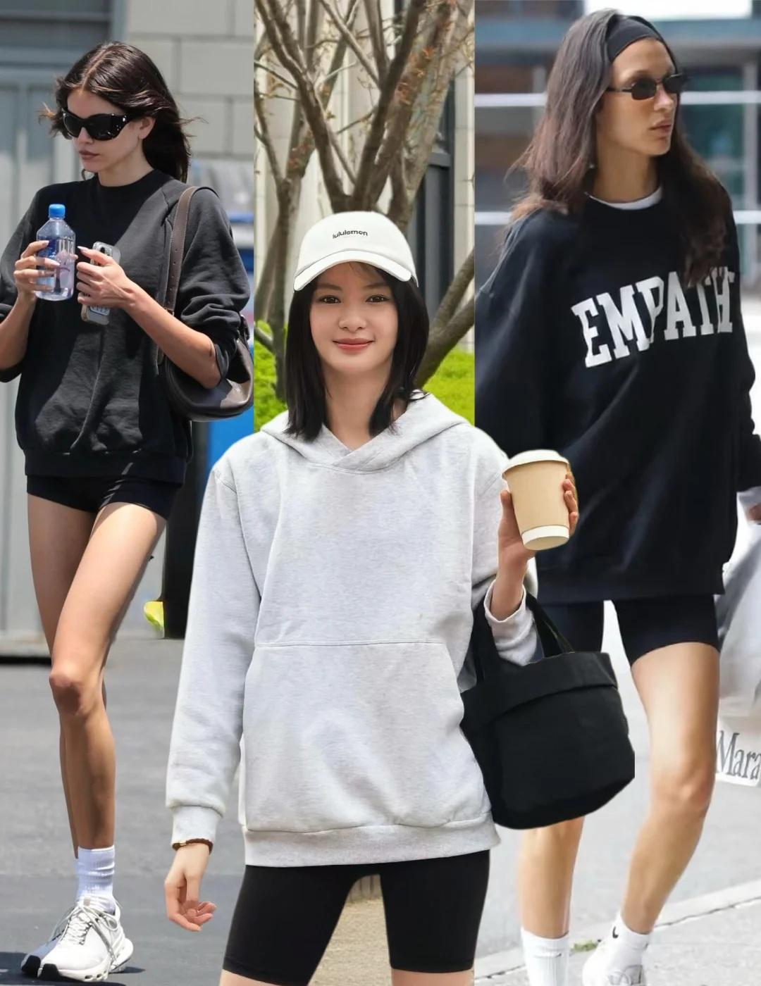 早春松弛感出街Look，卫衣配legging又回潮！
早春松弛感出街Look，卫