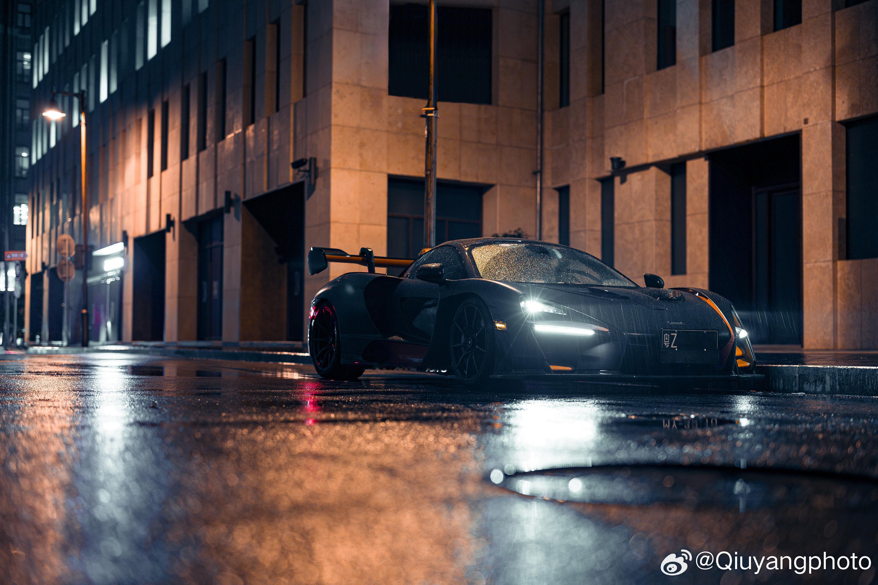 Mclaren Senna #cars01豪车拍# 🌧️雨夜的上海街头与哑黑S