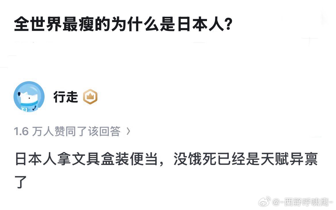 因为小男孩和胖子都攻击过日本，瘦子没有。 