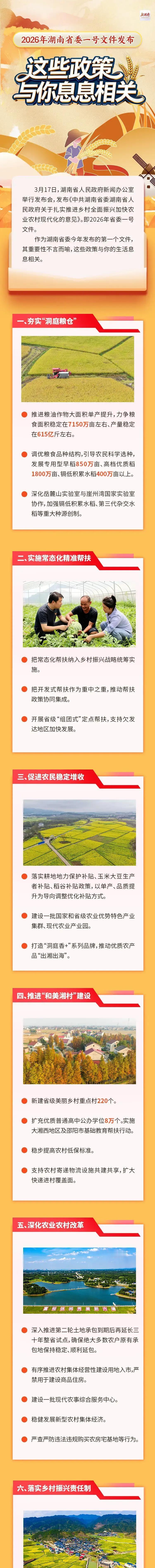 2026年3月湖南省委一号文件重磅落地，粮食产量目标直指615亿斤，却藏着让无数