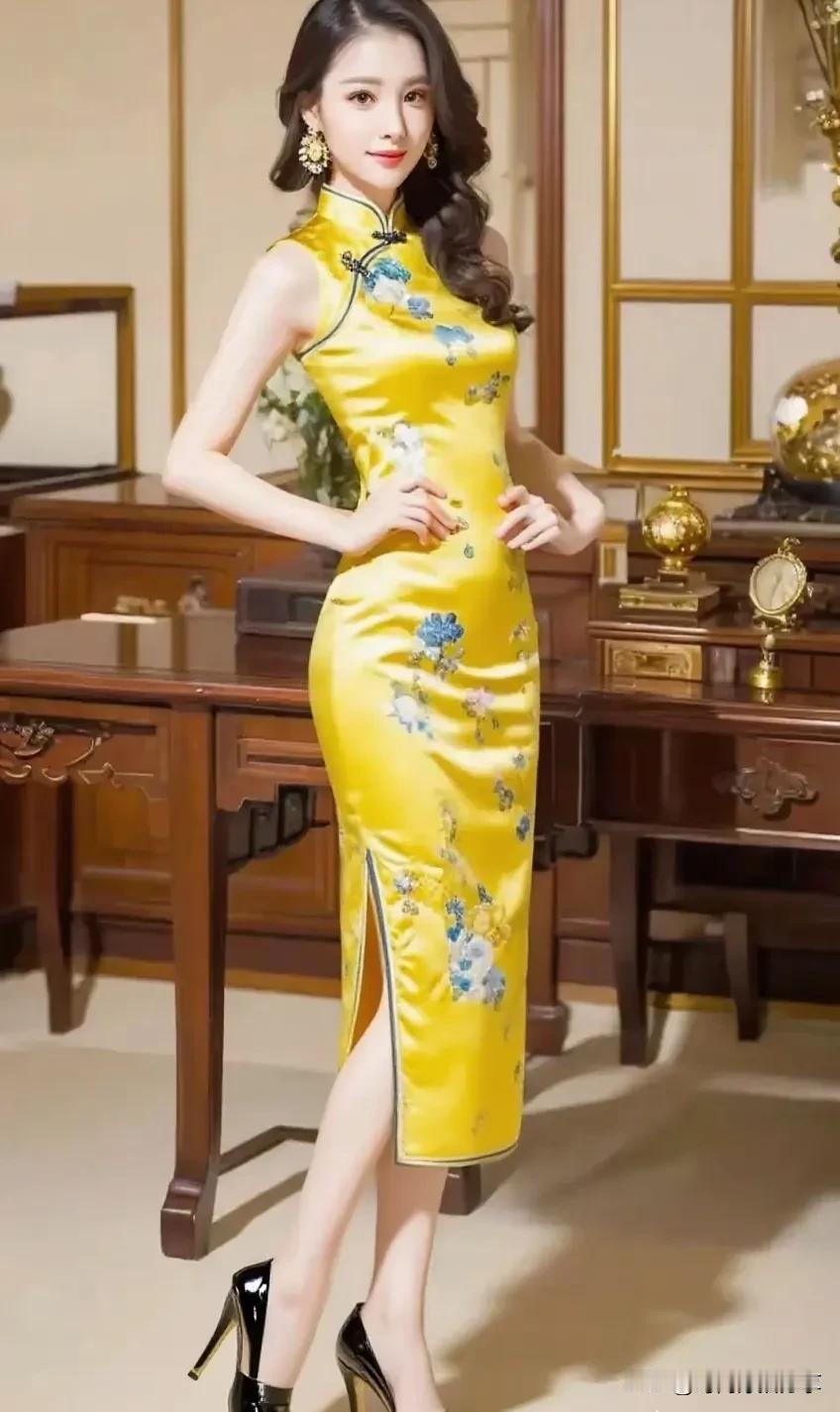 穿旗袍拍照有多美你们觉得穿旗袍盘发好看，还是披着头发好看呢？评论区哪里？互相探讨