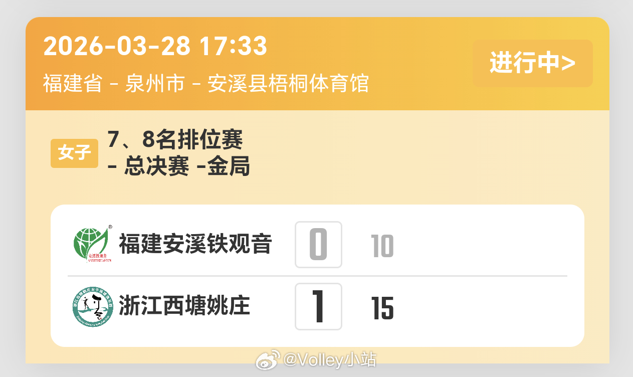 2025-2026赛季中国女子排球超级联赛7-8名排位赛金局，浙江女排15-10