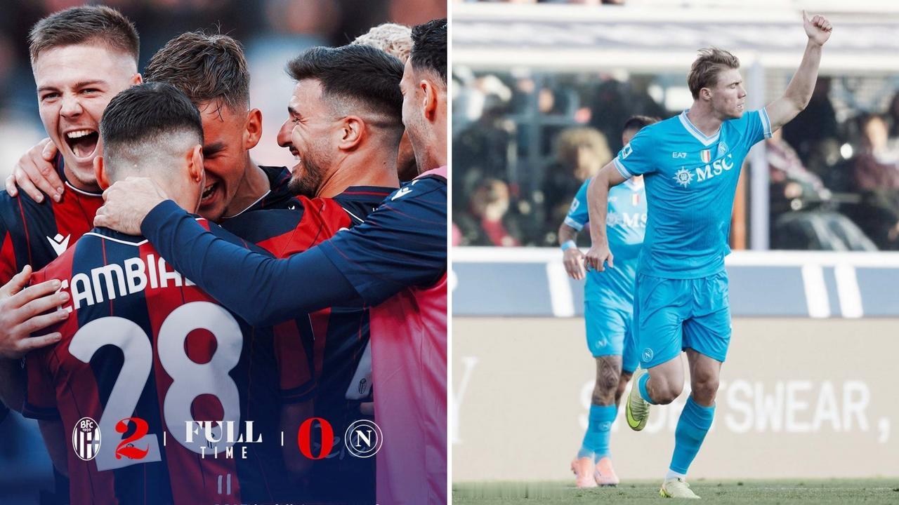 意甲：那不勒斯客场0-2输给了博洛尼亚，遗憾让出榜首。
达林加与卢库米相继建功，