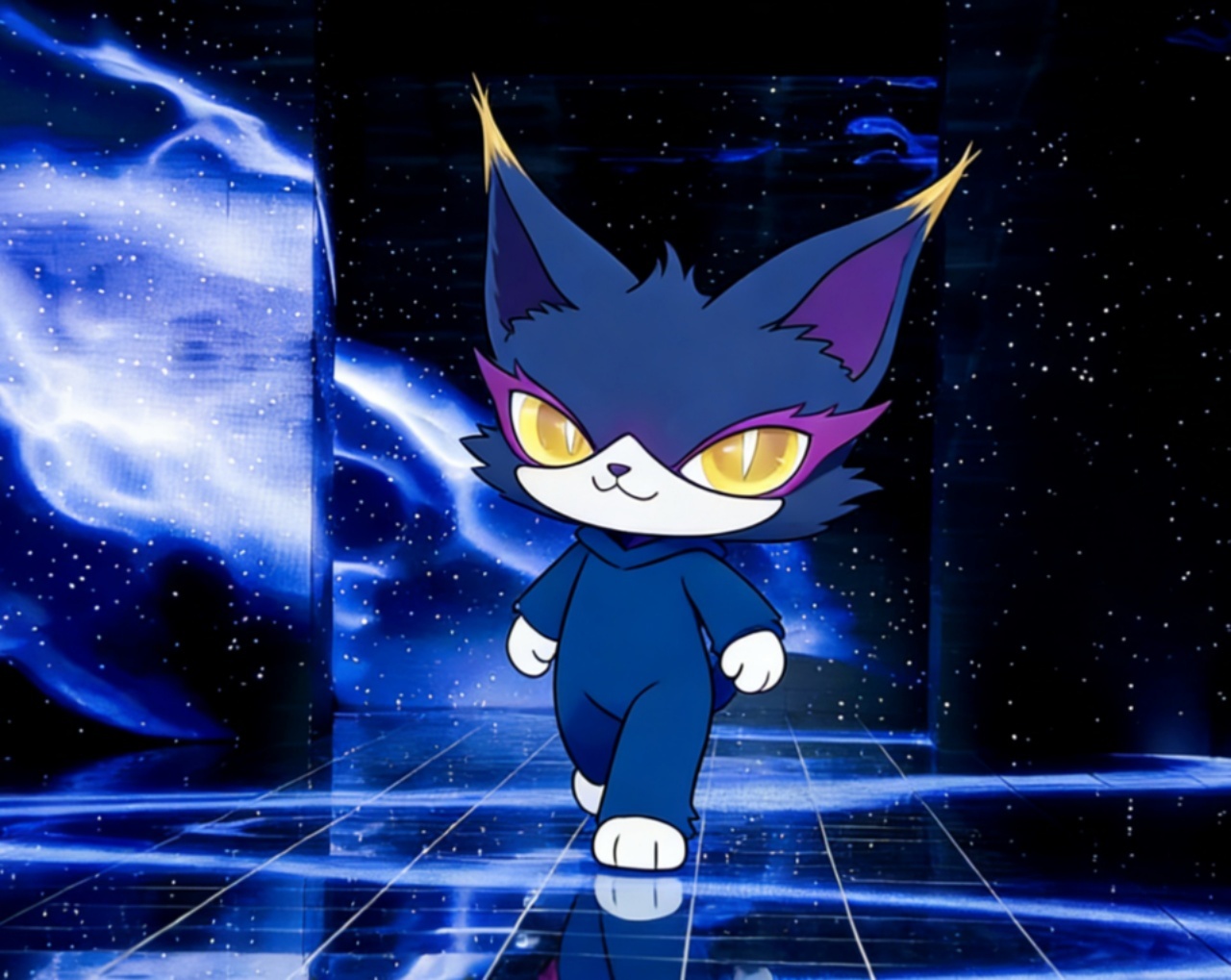 喵娲娲 星空毯主理人喵娲娲亮相微博之夜 上古神兽赛博许愿兽喵小金化身星空毯主理人