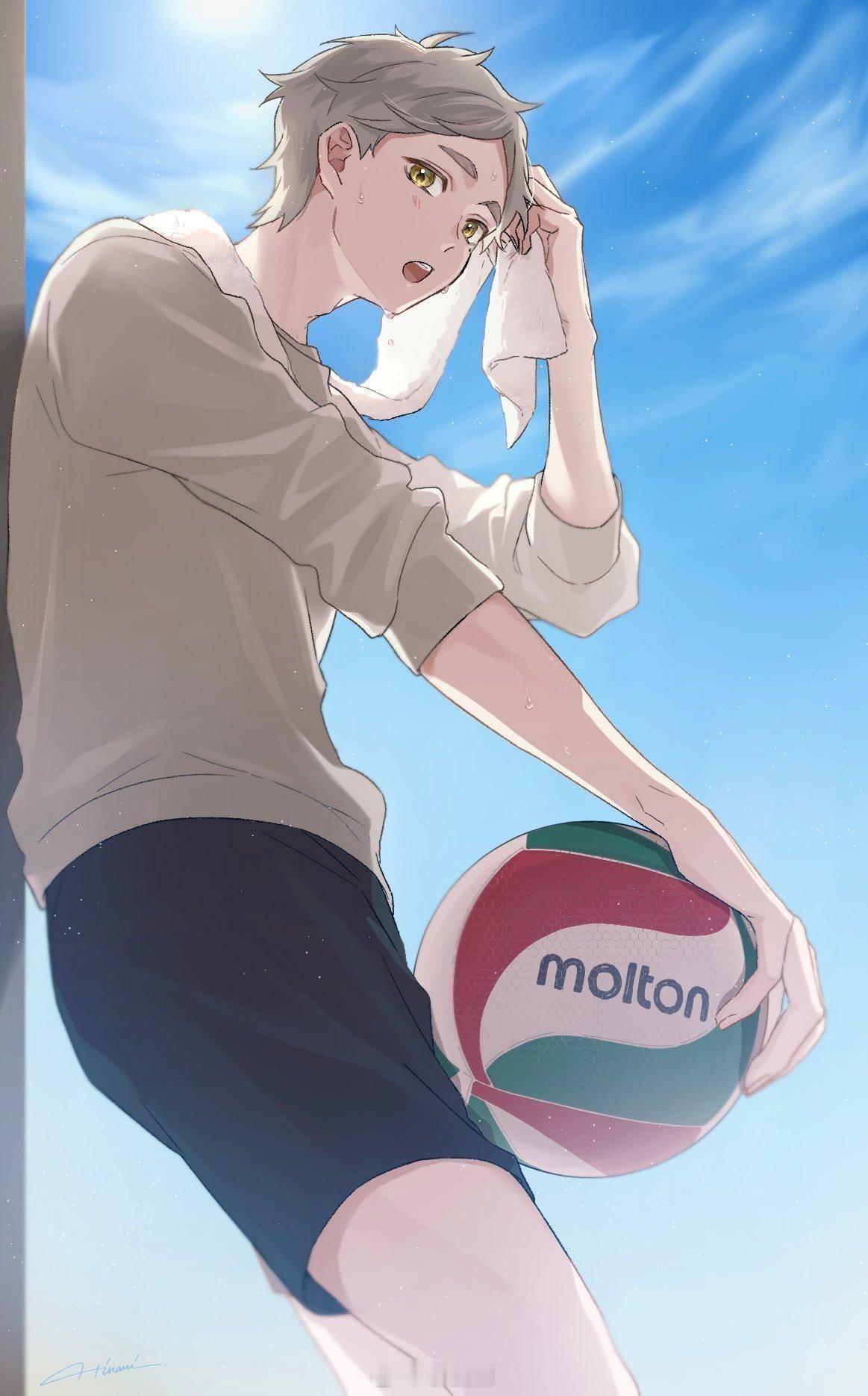 排球少年刚训练完在休息的我们suga妈咪菅原孝支 x ：i_paint_hq 