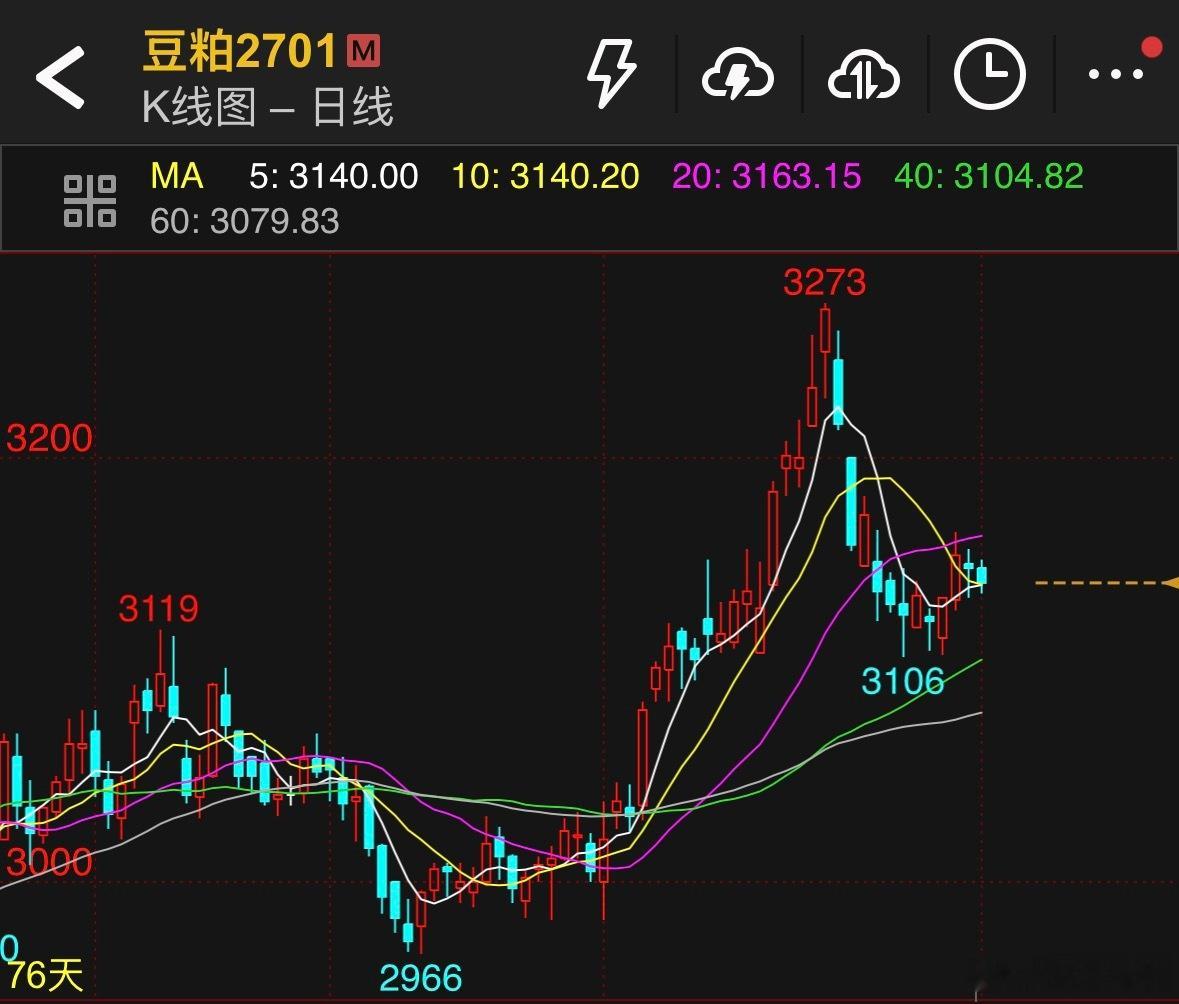 豆粕，终于等到合约切换，但思路不变，反弹还是空，市场没有出现普涨情绪带动，散户也