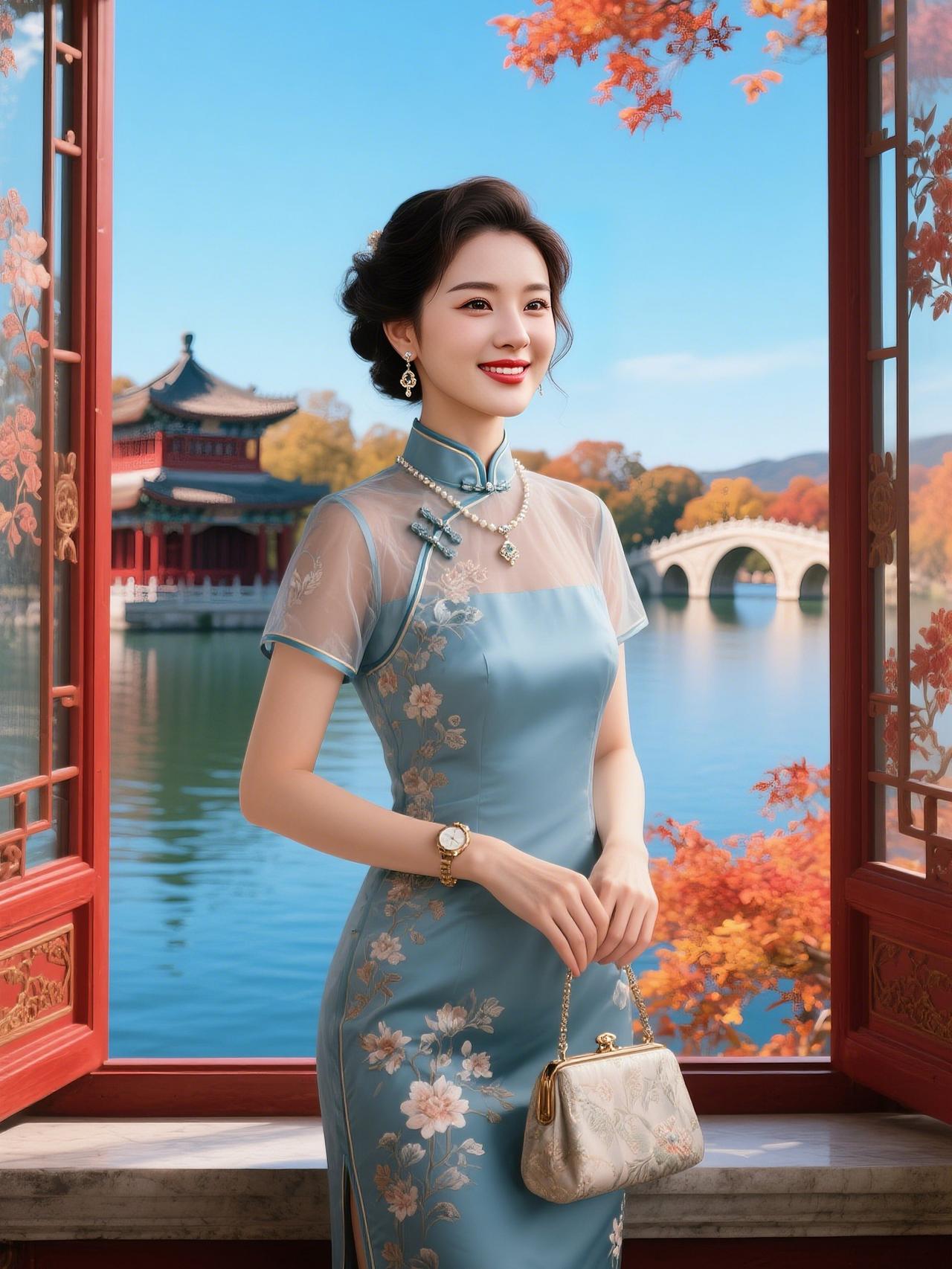 《旗袍：东方美学的半遮面》
 
一匹丝绸裹着千年的月光
盘扣咬着领口的暗香
斜襟