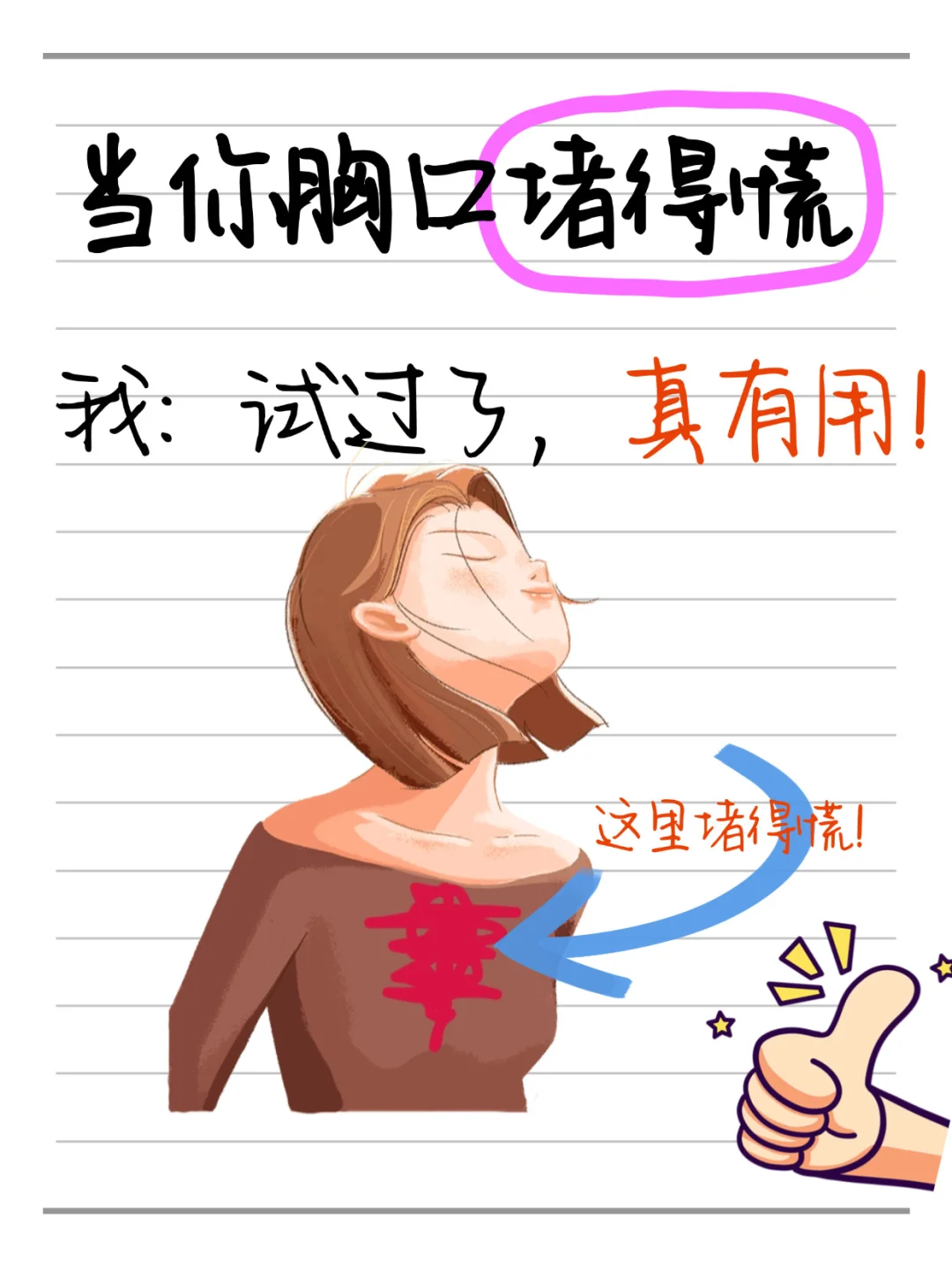 这里堵得慌，像噎住了一样