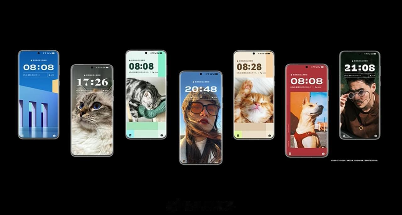  HarmonyOS 4个性化
1、海报时尚画册风格壁纸锁屏
2、全新emoji