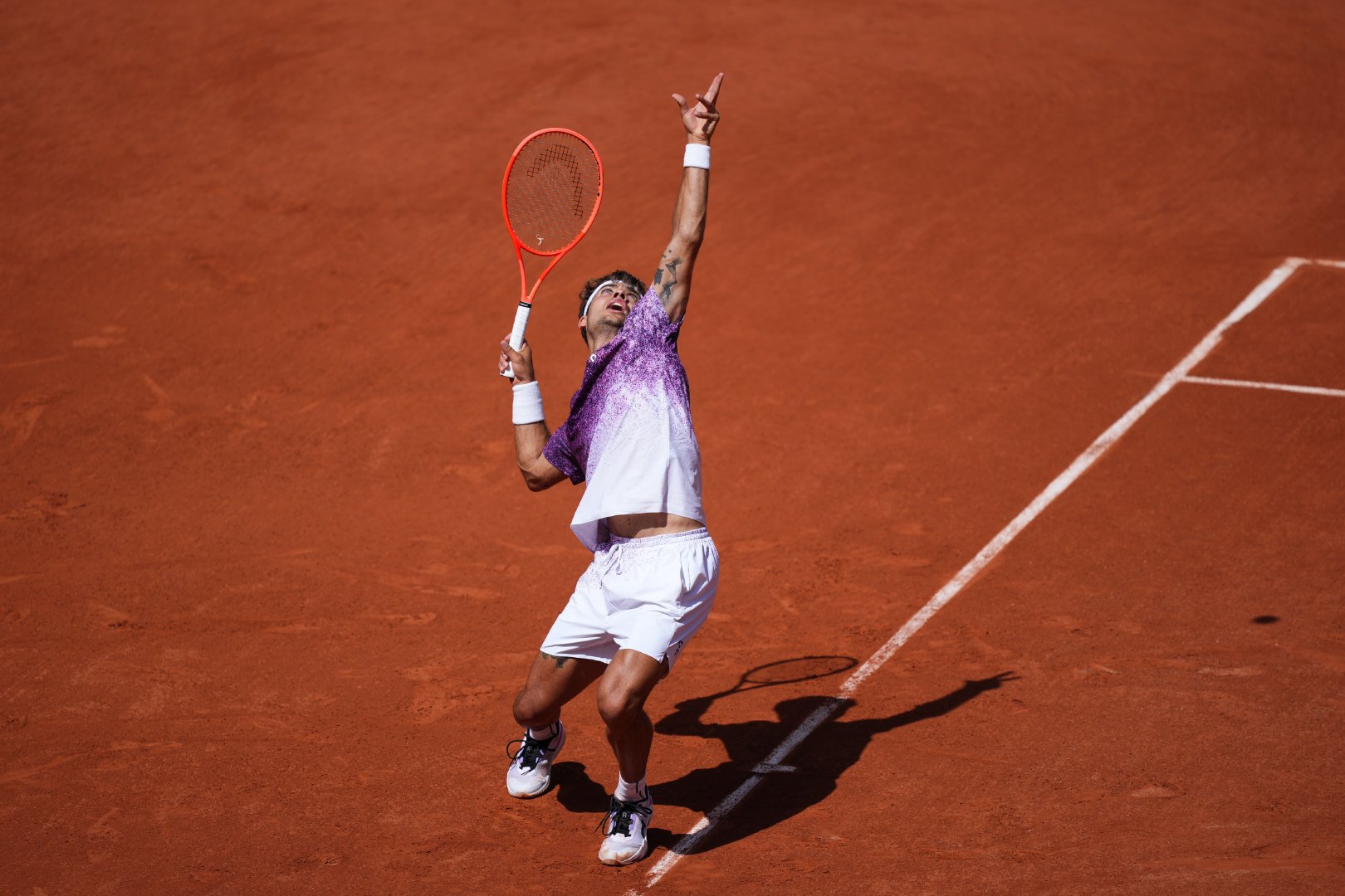 第二盘第七局科博利强势破发，目前局分 4-3 小幅度领先 🎾2026罗兰加洛斯