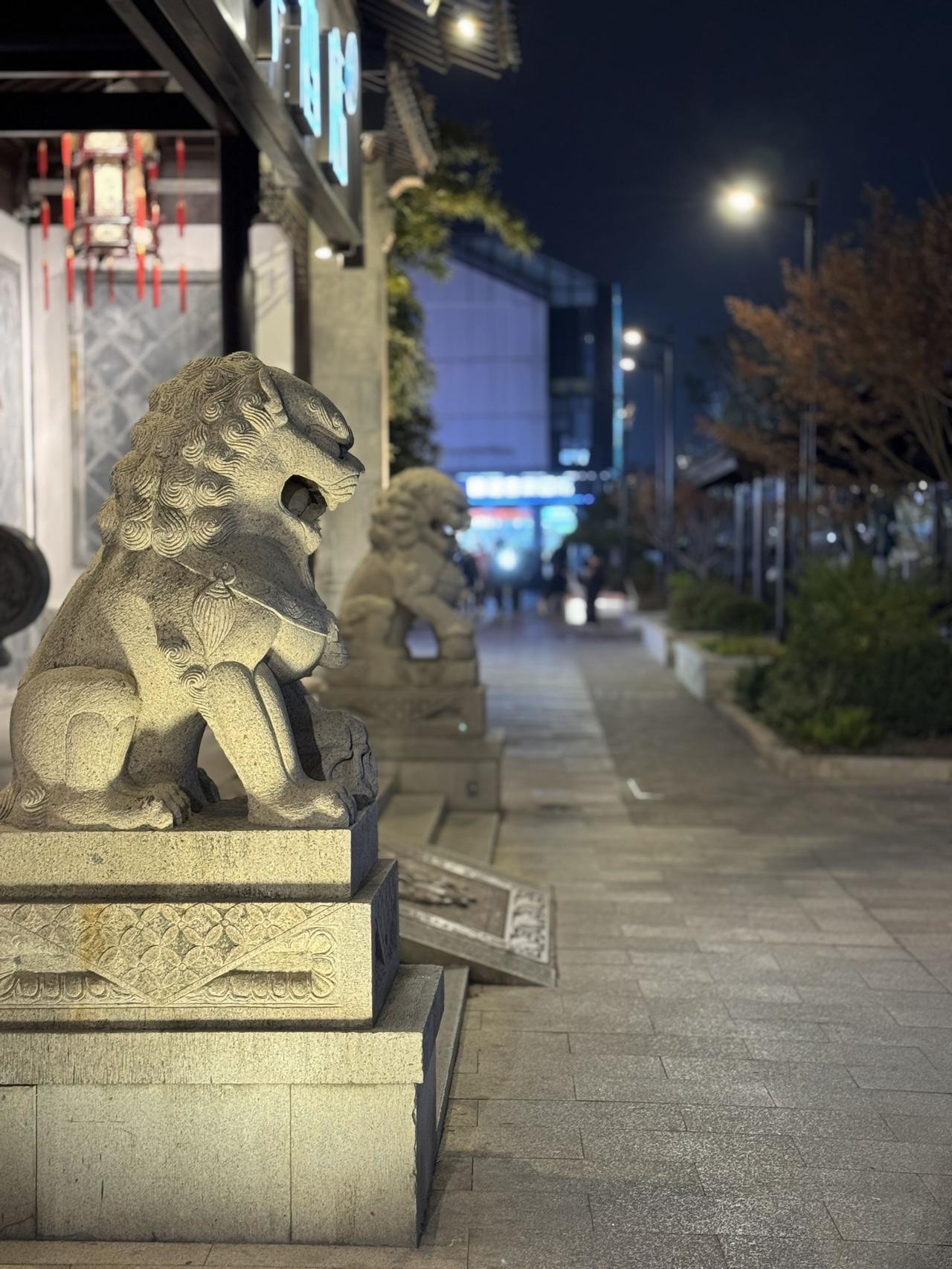 分享一张最近随手拍的照片小街大狮子