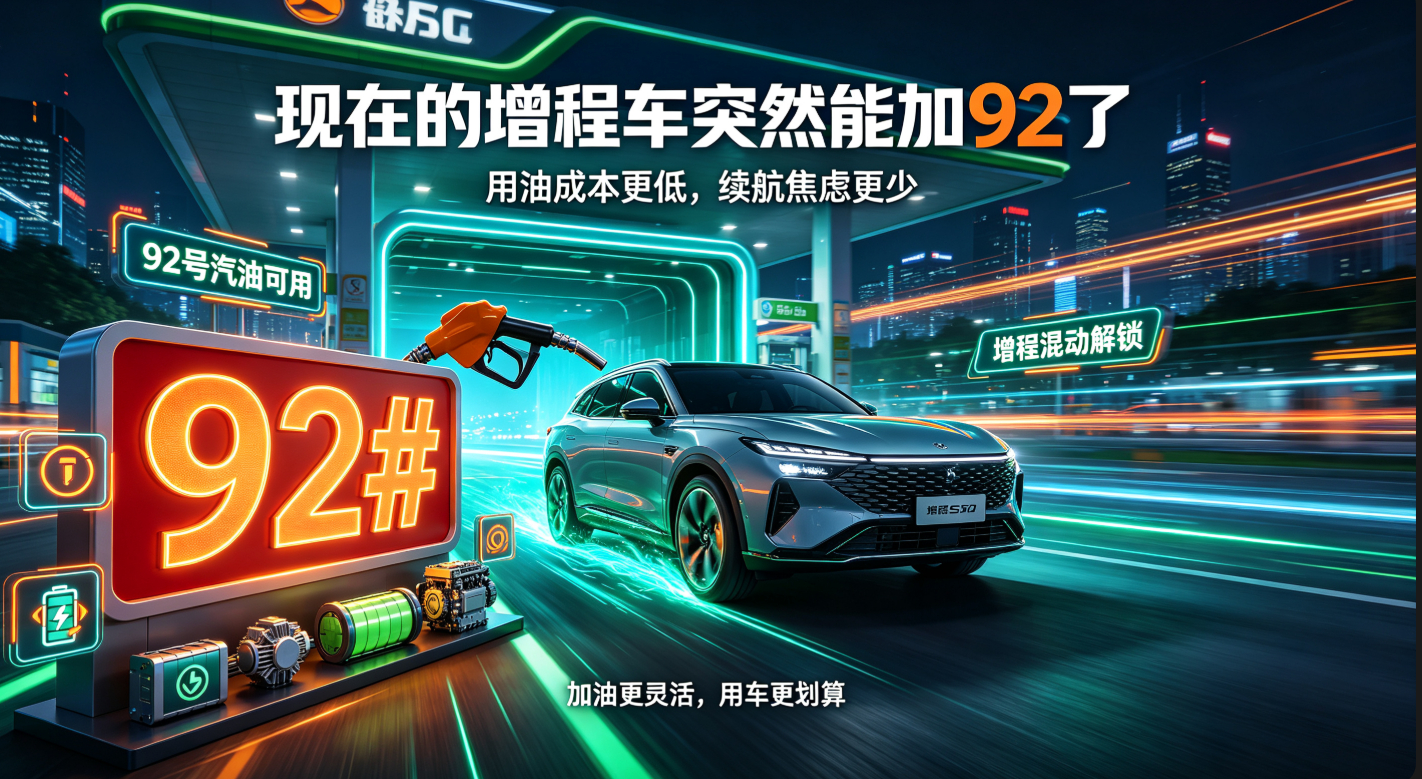 现在的增程车突然能加92了 增程车加92，什么时候成新闻了？结果仔细一扒，还真是
