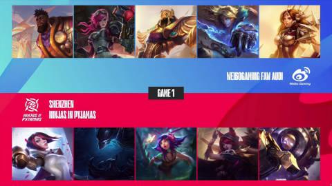 【WBG vs NIP 第一局】

MVP：WBG.Weiwei（蔚）
看来要3