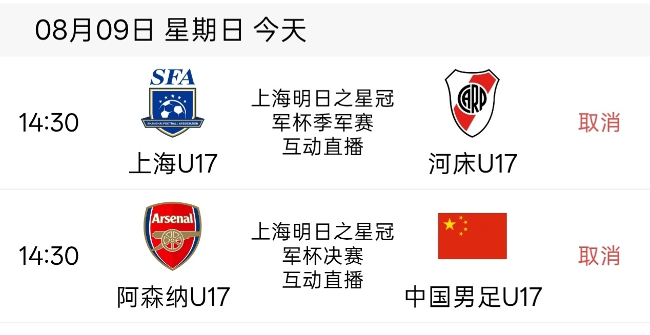 上海明日之星冠军杯台风白海豚直播吧讯 上海明日之星冠军杯决赛，中国男足U17对阵