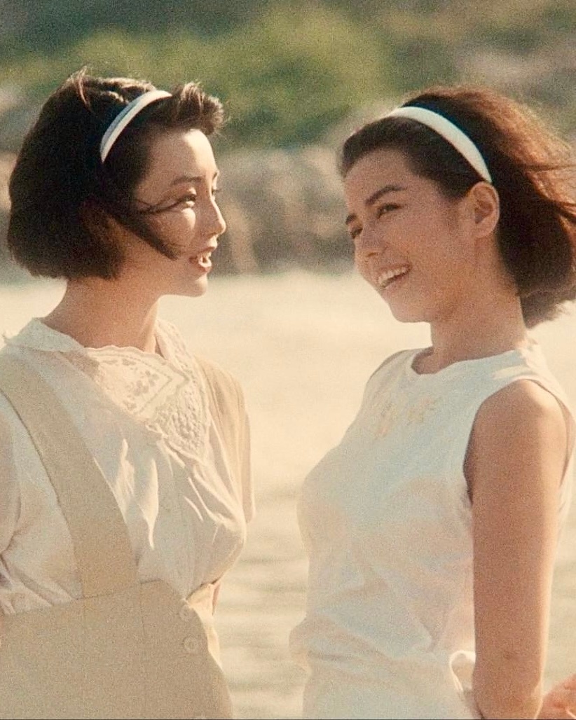1987年，《流金岁月》中的张曼玉与钟楚红。 