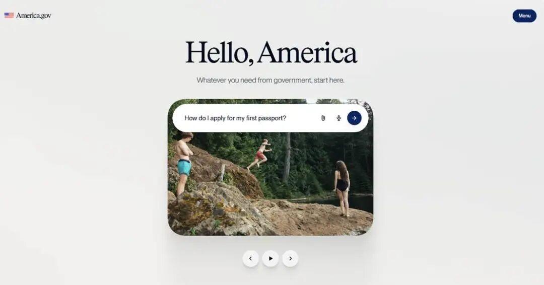 特朗普周二启动了America.gov网站，该网站利用人工智能帮助美国人办理联邦