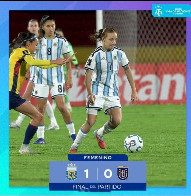 阿根廷女足🙎🏻全场结束✔️凭借邦赛贡多的进球⚽️，阿根廷女足1-0击败厄瓜多