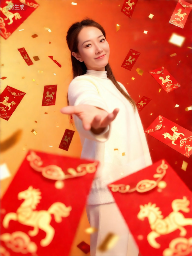 春节AI合拍上传照片就能解锁「红包雨」大片，年味拉到最满！一起过个有AI年 AI