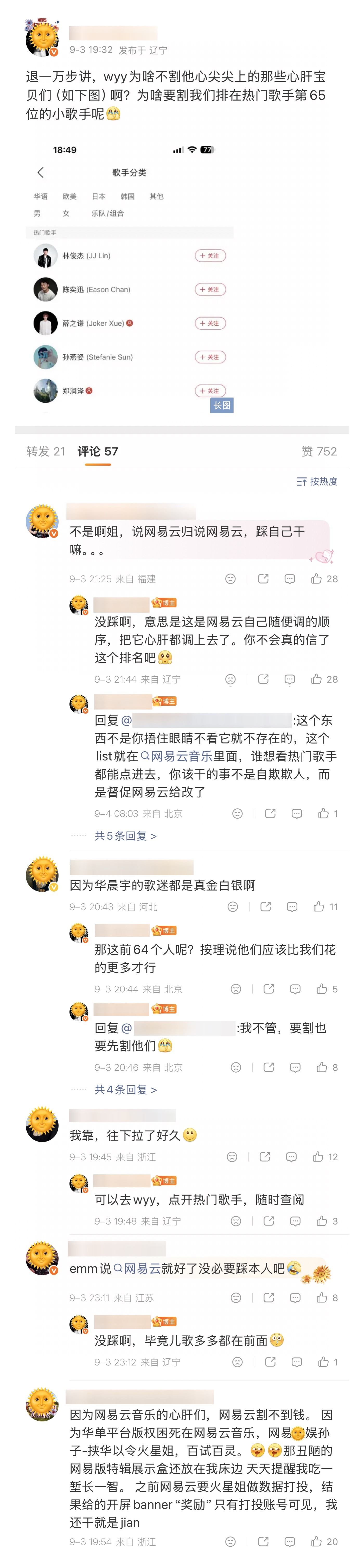 网易云音乐第65位小歌手 ​​​